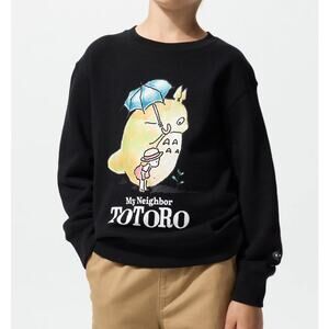 Uniqlo Studio Ghibli My Neighbor Totoro Sweatshirt in Black (Kids 13, fits S/M)